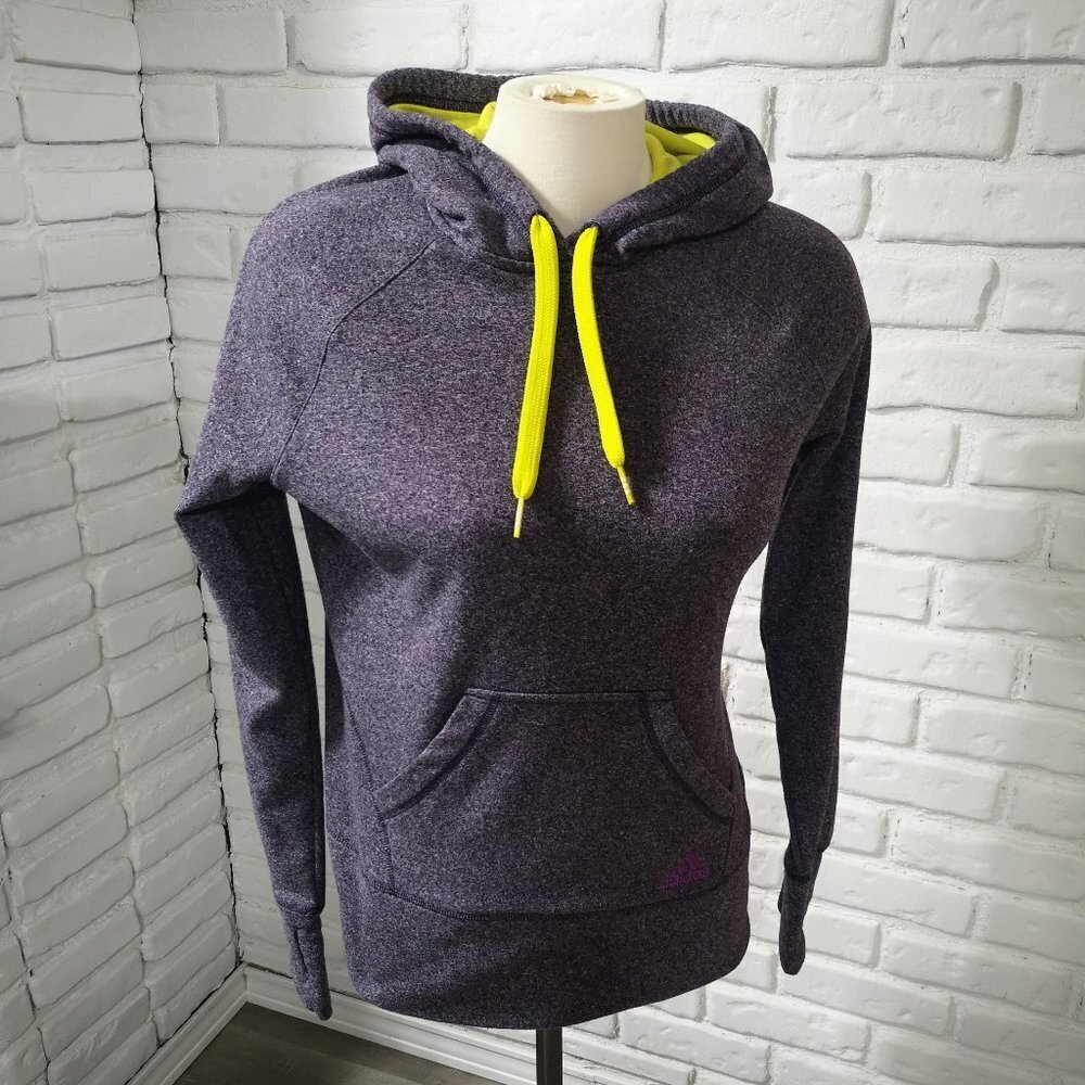 Adidas Climawarm Ladies Fleece Lined Size Medium Purple Hoodie